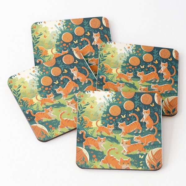 Item preview, Orange Cat Pattern designed and sold by PatronesKawai.