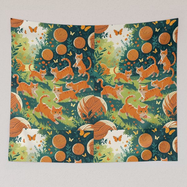 Item preview, Orange Cat Pattern designed and sold by PatronesKawai.