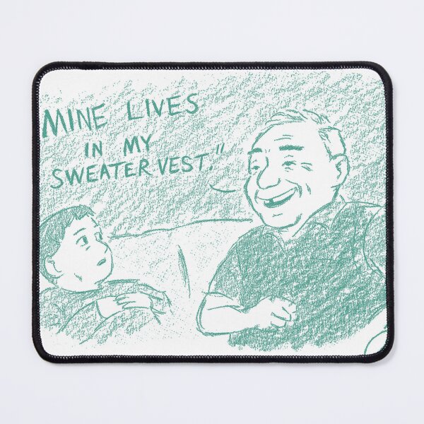 Item preview, “Mine lives in my sweater vest.” Merlin’s Shop MST3k Quote Drawing designed and sold by YeahWellDesigns.