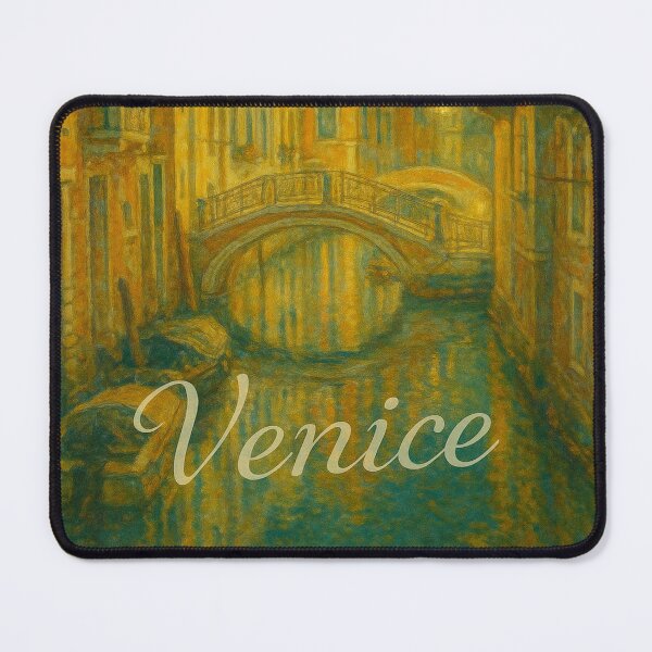 Item preview, Impressionist Venice Canal Night Scene Bridge and Gondolas designed and sold by Maljonic.