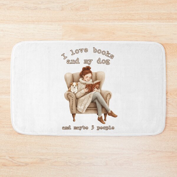 Item preview, I love books and my dog and maybe 3 people designed and sold by KatelynMitalski.