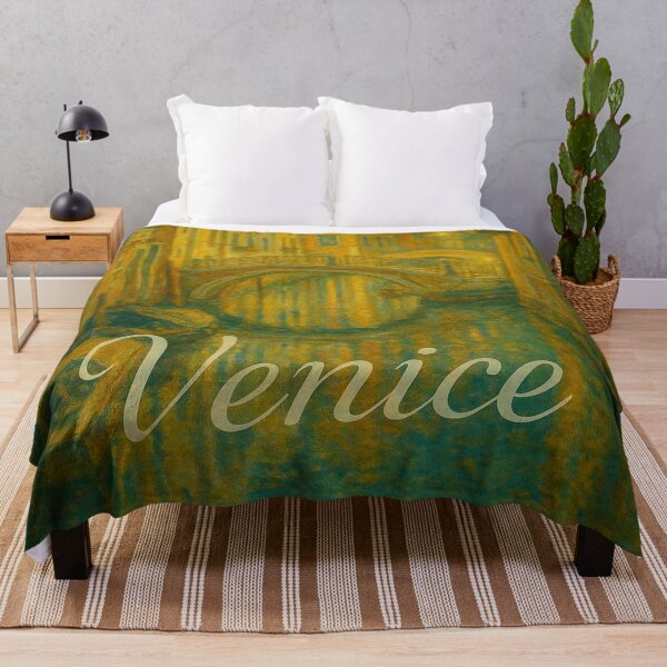 Item preview, Impressionist Venice Canal Night Scene Bridge and Gondolas designed and sold by Maljonic.