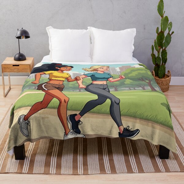 Item preview, "Runners chatting in the calm park" designed and sold by Tecno-Art-Land.