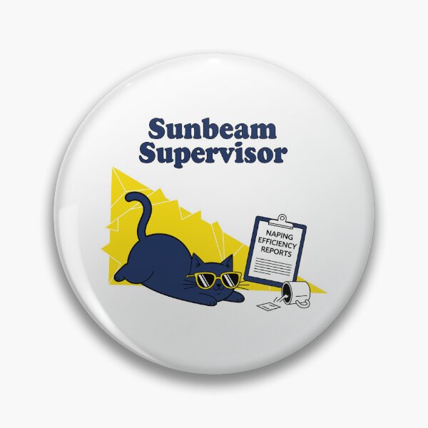 Item preview, Sunbeam Supervisor - Lazy Cat on Duty designed and sold by Amir Faysal.