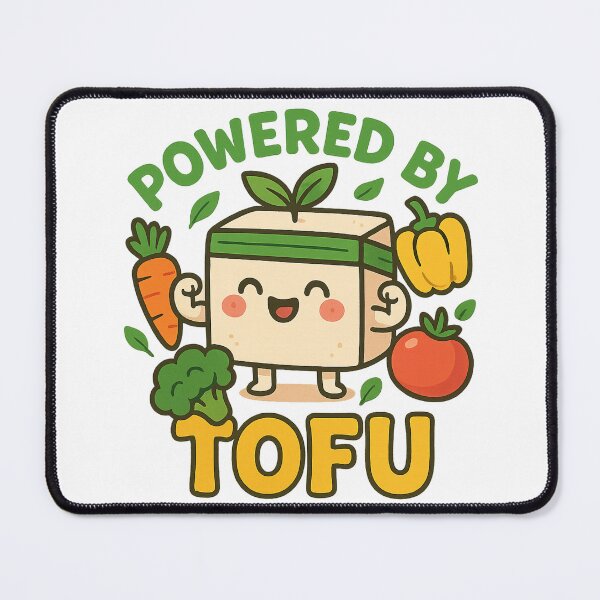 Item preview, Powered by Tofu – Cute Vegan Cartoon Character designed and sold by SkyyWorks.