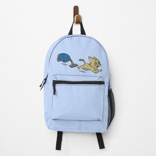 Item preview, Funny Cartoon Cat Running from Vacuum Cleaner designed and sold by fishdesigns.