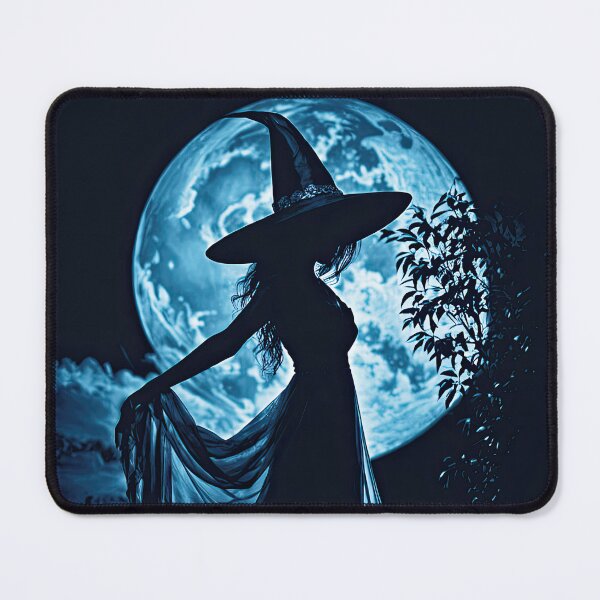 Item preview, Beautiful Witch in Full Moon Wicca Inspired Silhouetted Pretty Lady designed and sold by Stephanie Laird.