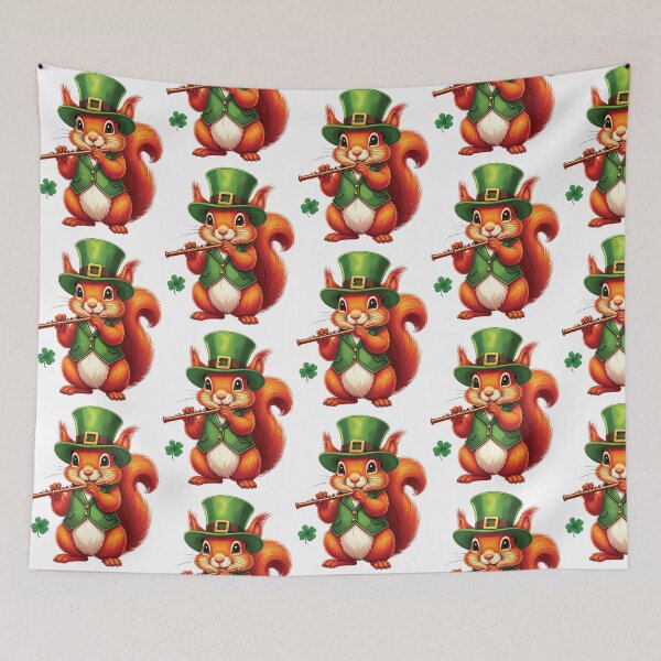 Item preview, Cute Irish Red Squirrel playing the flute: Red designed and sold by caffin8ed.