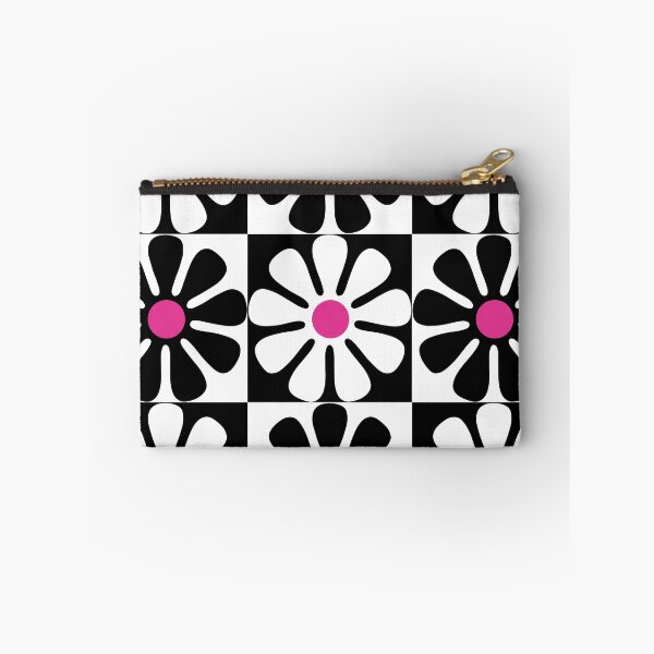 Item preview, 60's Retro Big Flowers in Black, White and Pink designed and sold by MellowCat.