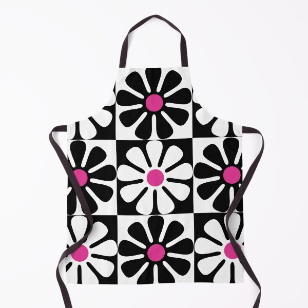 Item preview, 60's Retro Big Flowers in Black, White and Pink designed and sold by MellowCat.