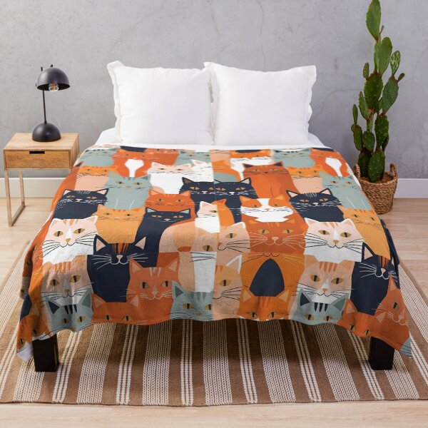 Aperçu de l'œuvre Motif de chat orange créée et vendue par PatronesKawai.