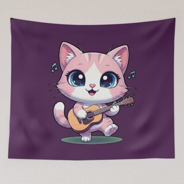 Item preview, KAWAII GUITAR CAT designed and sold by Gnfree.
