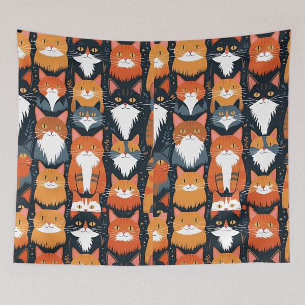 Item preview, Orange Cat Pattern designed and sold by PatronesKawai.