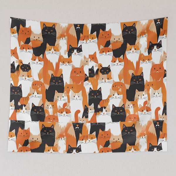 Item preview, Orange Cat Pattern designed and sold by PatronesKawai.
