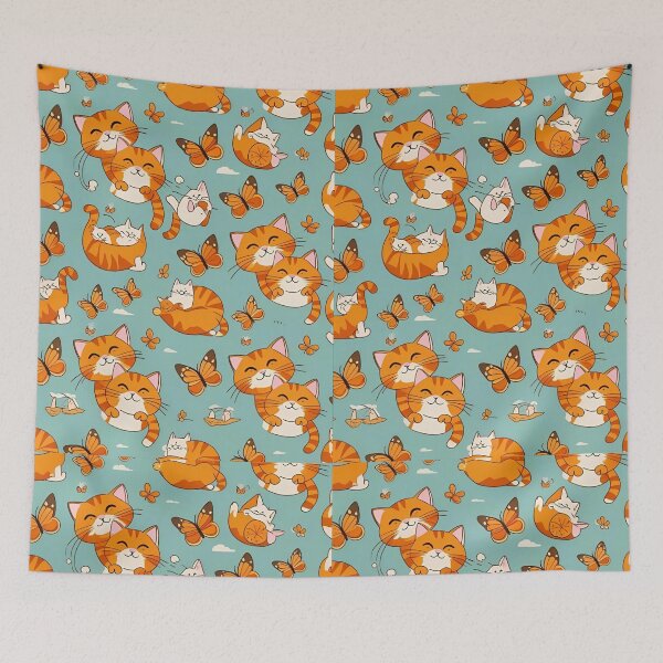 Item preview, Orange Cat Pattern designed and sold by PatronesKawai.