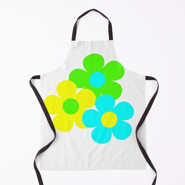 Item preview, 60's Flower Power Pop Flowers in Blue, Green and Yellow designed and sold by MellowCat.