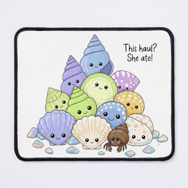 Item preview, This Haul She Ate - Kawaii Seashell Collection Cute Ocean Beach Vibes Meme designed and sold by AnnDesignStudio.