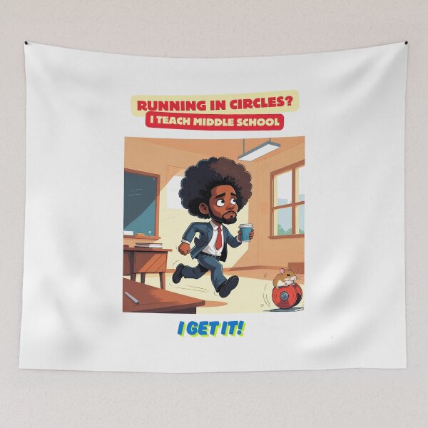 Item preview, Teacher in a Suit, Still Running designed and sold by Staffroom-zoo.