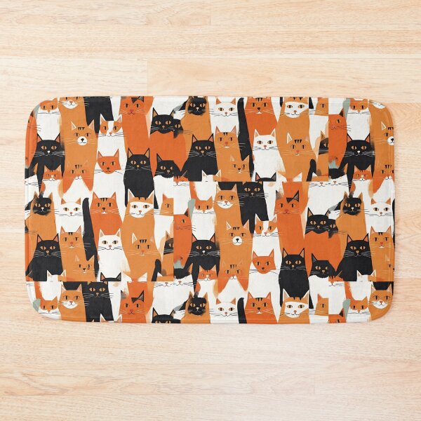 Aperçu de l'œuvre Motif de chat orange créée et vendue par PatronesKawai.