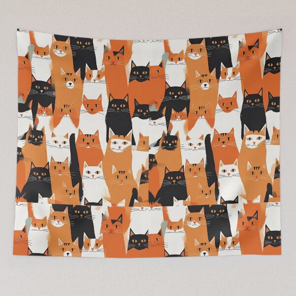 Item preview, Orange Cat Pattern designed and sold by PatronesKawai.