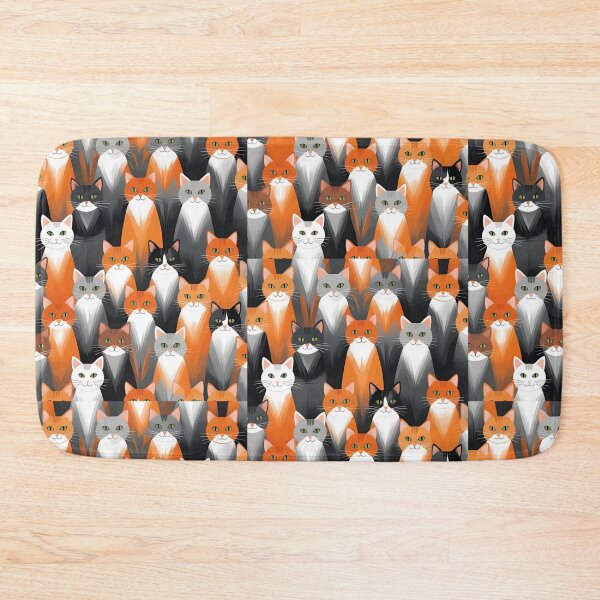 Aperçu de l'œuvre Motif de chat orange créée et vendue par PatronesKawai.