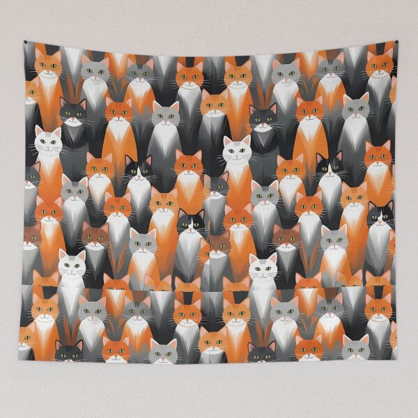 Item preview, Orange Cat Pattern designed and sold by PatronesKawai.