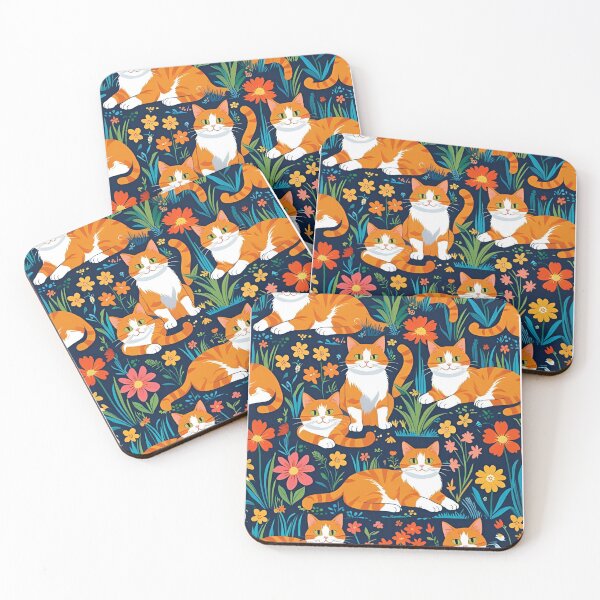 Item preview, Orange Cat Pattern designed and sold by PatronesKawai.