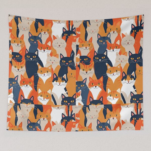 Item preview, Orange Cat Pattern designed and sold by PatronesKawai.