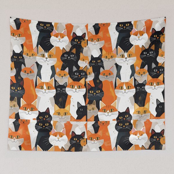 Item preview, Orange Cat Pattern designed and sold by PatronesKawai.