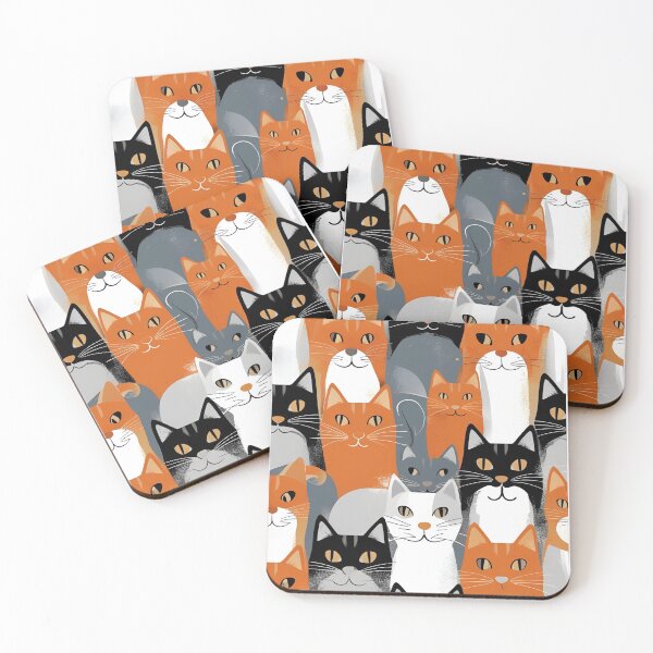 Item preview, Orange Cat Pattern designed and sold by PatronesKawai.