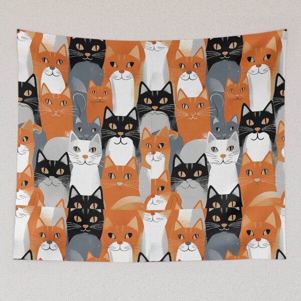 Item preview, Orange Cat Pattern designed and sold by PatronesKawai.