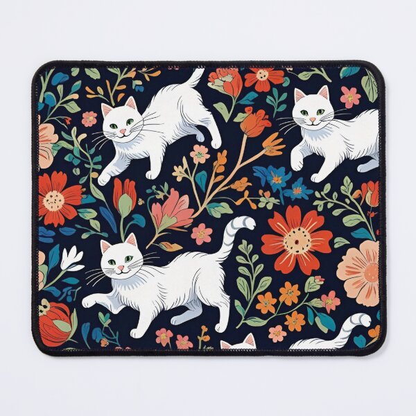 Item preview, White Cat Pattern designed and sold by PatronesKawai.