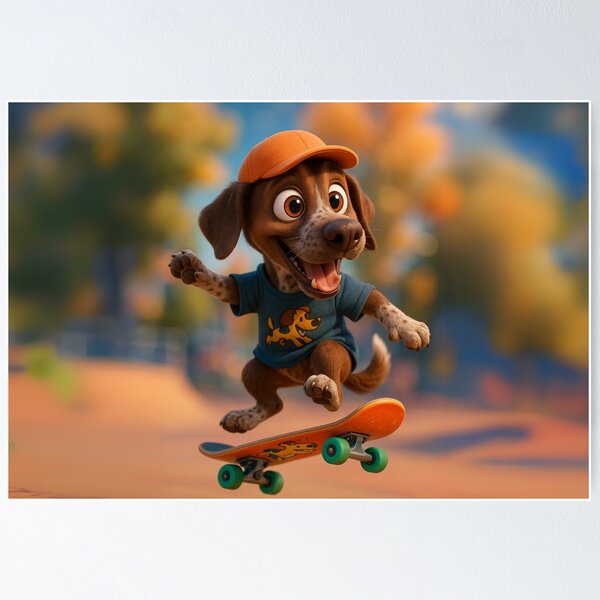 Aperçu de l'œuvre Patineur Braque Français créée et vendue par Sillytoe.