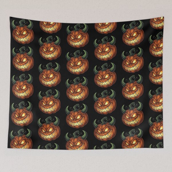 Item preview, Halloween Evil Pumpkin Head | Sinister and Striking Jack-o’-Lantern Horror Graphic designed and sold by Tw1nsAIArt.