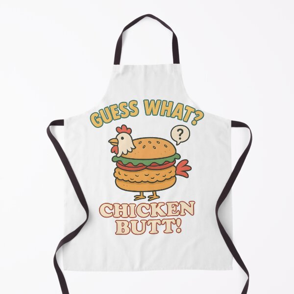 Item preview, "Guess What? Chicken Butt!" Funny Cartoon Joke Design designed and sold by NCLaserDesigns.