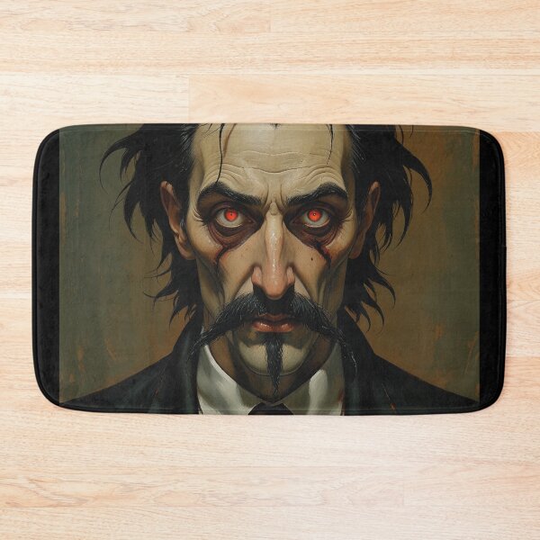 Item preview, Creepy stylized Haunted House portrait of a old man with a mustache designed and sold by Vintage Designs +.