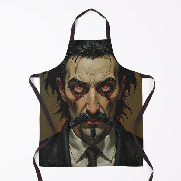Item preview, Creepy stylized Haunted House portrait of a old man with a mustache designed and sold by Vintage Designs +.