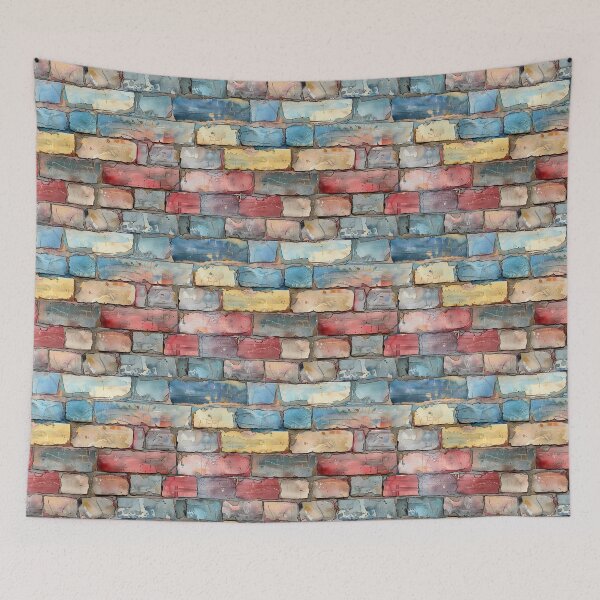 Item preview, Abstract Watercolor Brick Wall designed and sold by NTGUILTY.