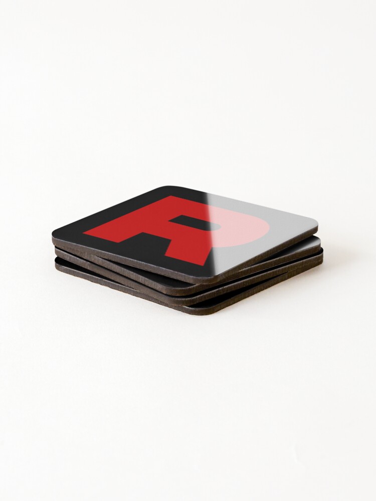 Thumbnail 4 of 5, Coasters (Set of 4), Team Rocket R designed and sold by LayersDesign.