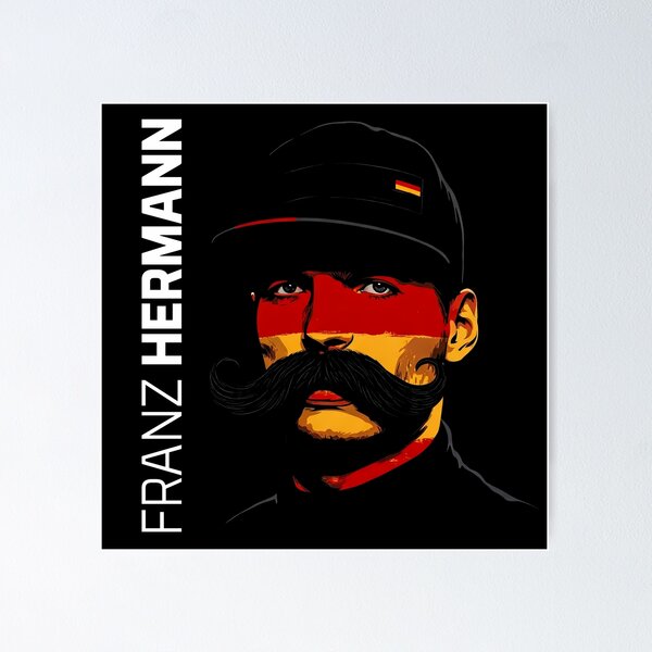 Item preview, Franz Hermann F1 Art - Abstract Portrait Design | German Racing Colors designed and sold by Studio F1Grid.