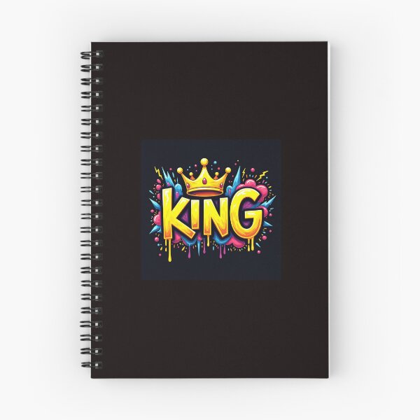 Aperçu de l'œuvre KING – Couronne de graffitis au néon avec une touche urbaine créée et vendue par Polycare.