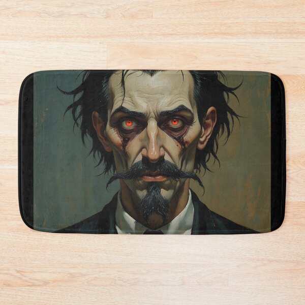 Item preview, Creepy stylized Haunted House portrait of a old man with a mustache designed and sold by Vintage Designs +.