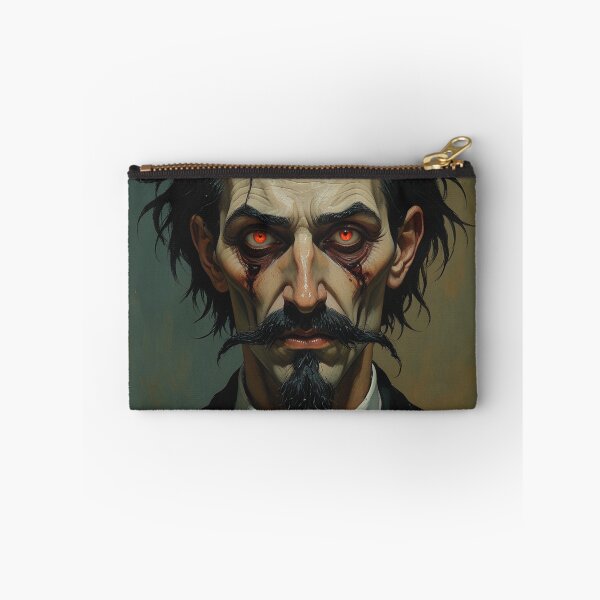 Item preview, Creepy stylized Haunted House  portrait of a old man with a mustache designed and sold by Vintage Designs +.