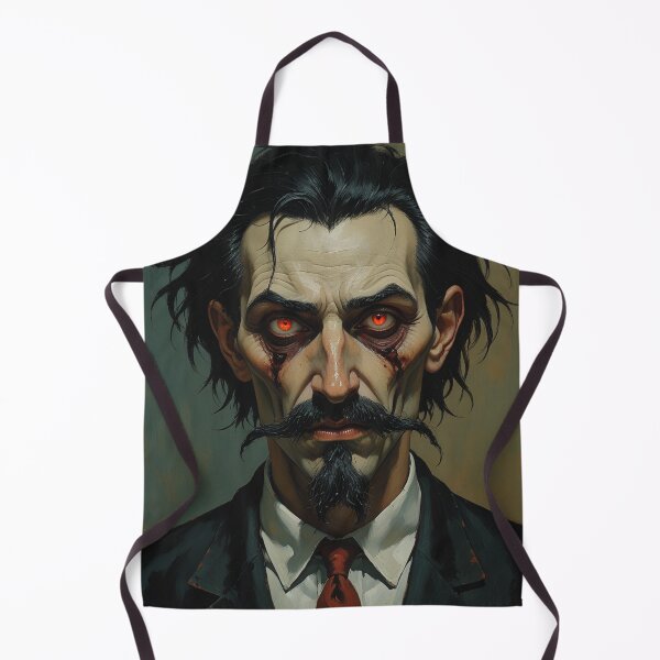 Item preview, Creepy stylized Haunted House portrait of a old man with a mustache designed and sold by Vintage Designs +.