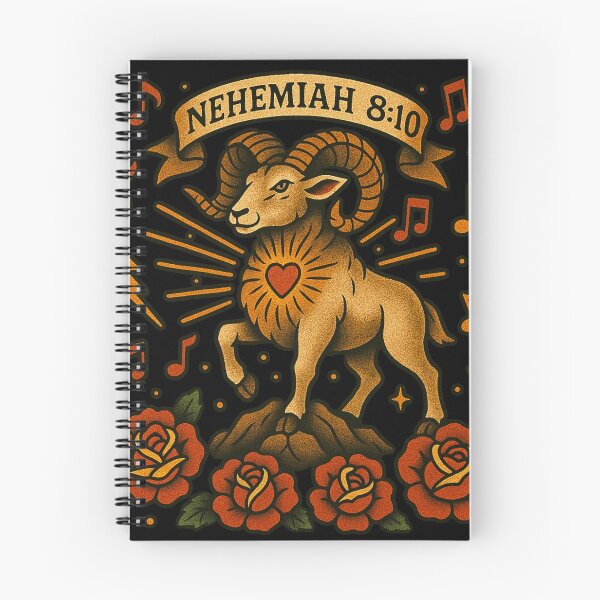 Item preview, Nehemiah 8:10 Joy of the Lord Ram Tattoo Design designed and sold by FollowTheLeader.