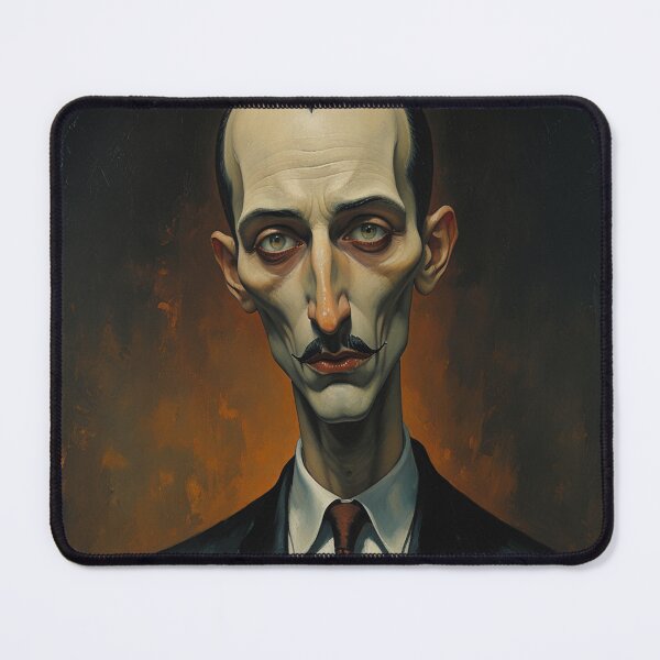 Item preview, Creepy stylized Haunted House portrait of a old man with a mustache designed and sold by Vintage Designs +.