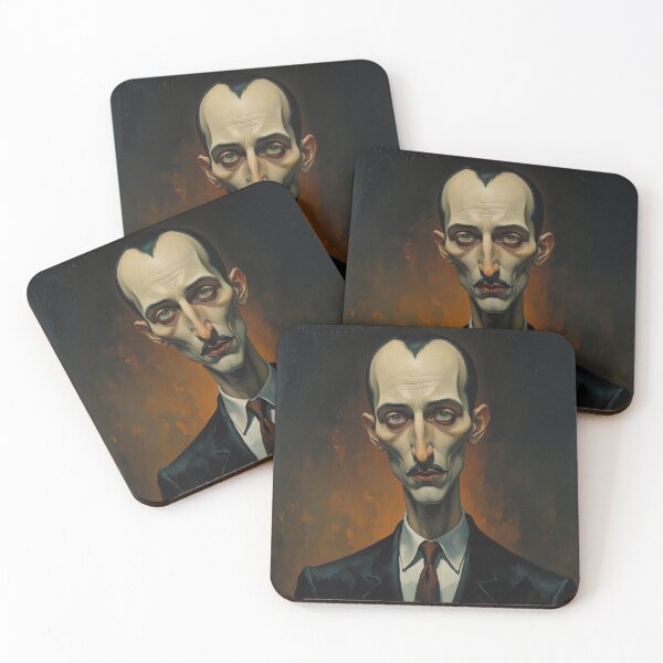 Item preview, Creepy stylized Haunted House  portrait of a old man with a mustache designed and sold by Vintage Designs +.