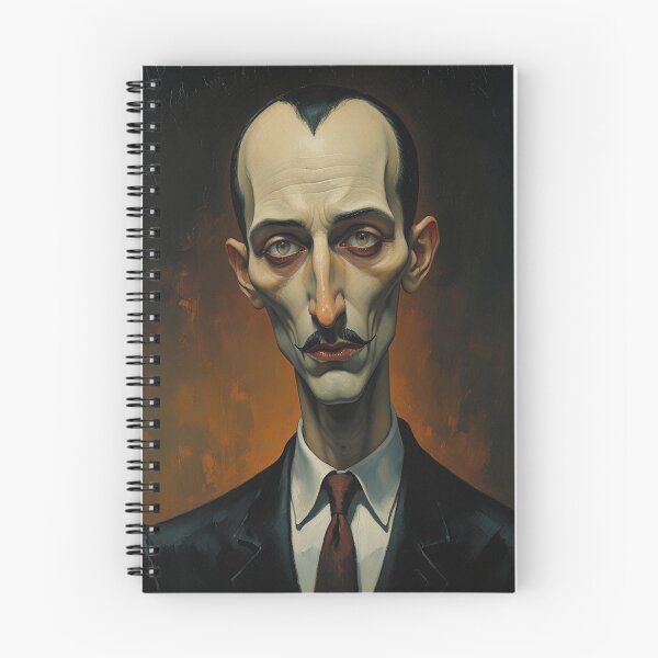 Item preview, Creepy stylized Haunted House  portrait of a old man with a mustache designed and sold by Vintage Designs +.