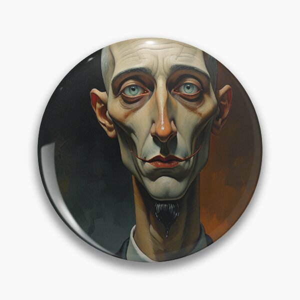 Item preview, Creepy stylized Haunted House  portrait of a old man with a mustache designed and sold by Vintage Designs +.