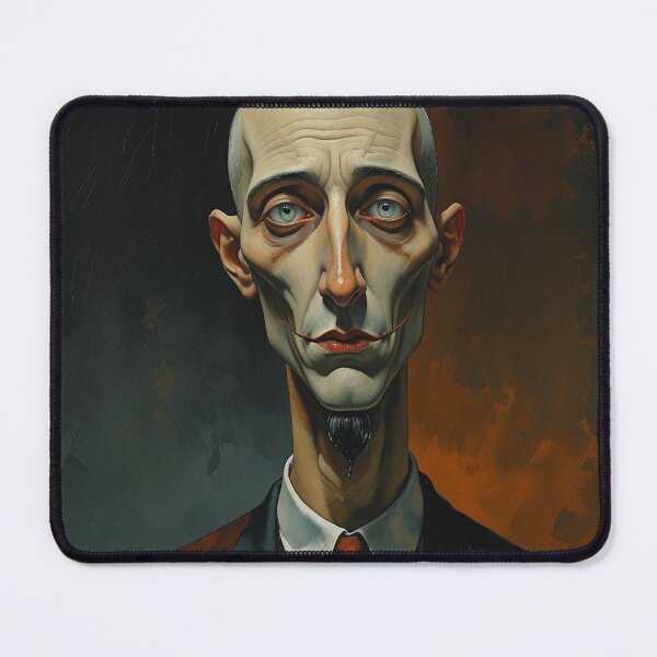 Item preview, Creepy stylized Haunted House portrait of a old man with a mustache designed and sold by Vintage Designs +.
